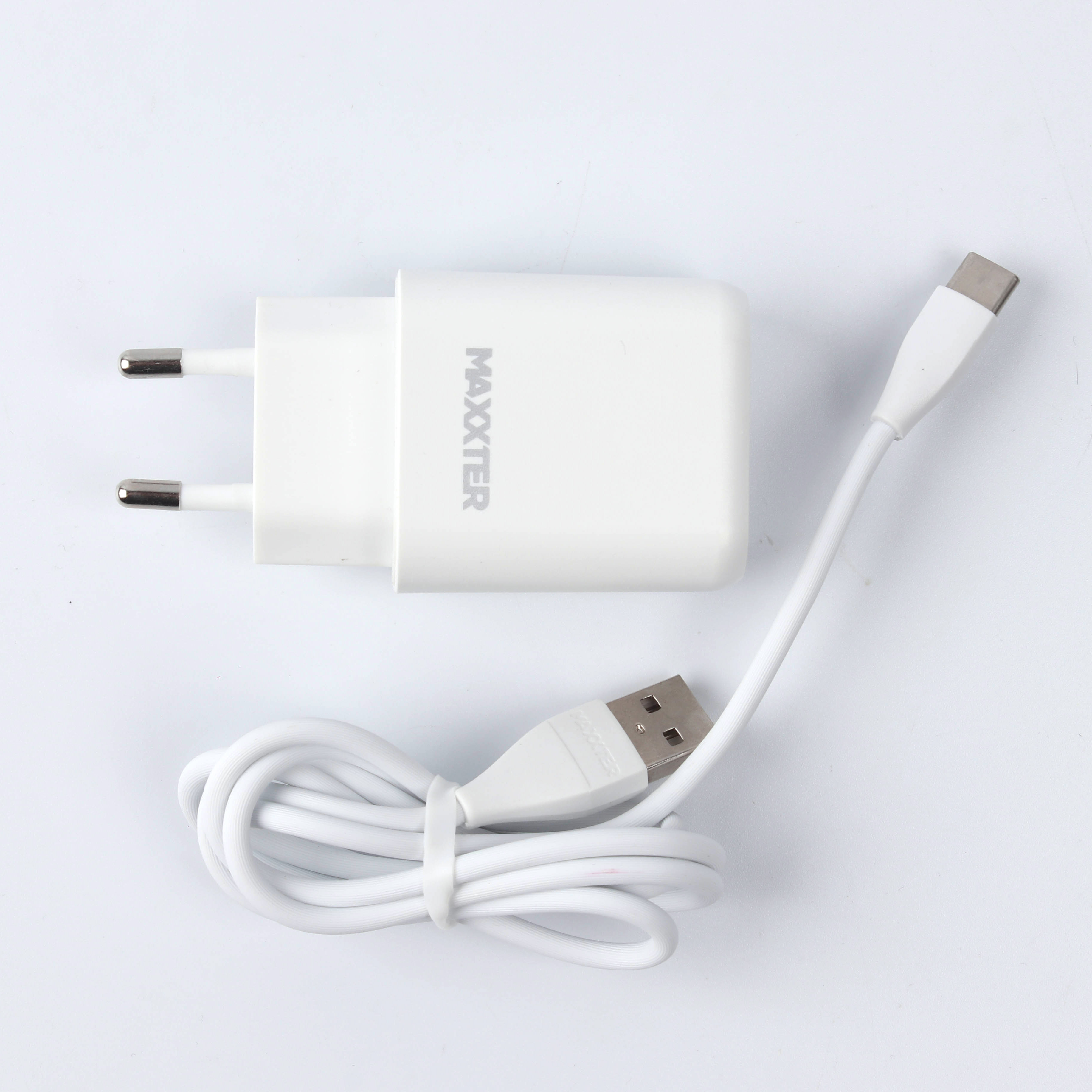 в продажу Зарядний пристрій Maxxter 1 USB + cable Type-C (WC-QC-AtC-01) - фото 3