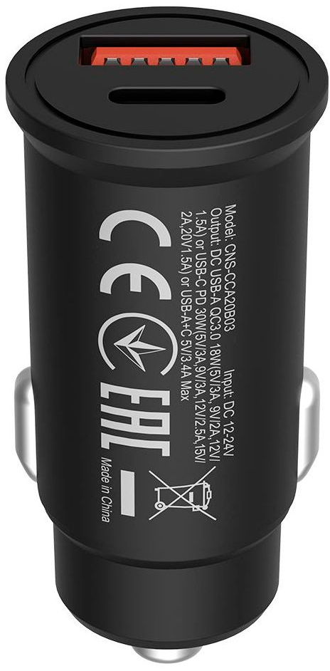 Зарядное устройство Canyon PD 30W/QC3.0 18W Pocket size car charger (CNS-CCA20B03) цена 580.75 грн - фотография 2