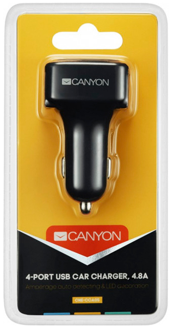 продаємо Canyon Universal 4xUSB car adapter (CNE-CCA05B) в Україні - фото 4