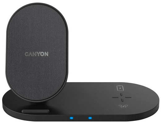 Зарядное устройство Canyon 2in1 Wireless 10W/7.5W/5W (CNS-WCS202B) в интернет-магазине, главное фото