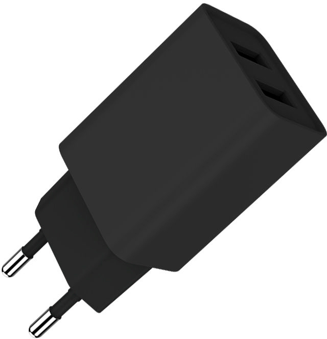 Зарядний пристрій ColorWay 2USB 2.1A 10W (CW-CHS015-BK) ціна 179 грн - фотографія 2