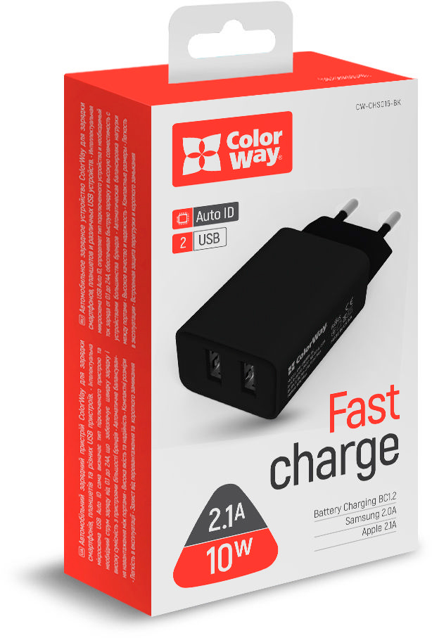 продаём ColorWay 2USB 2.1A 10W (CW-CHS015-BK) в Украине - фото 4