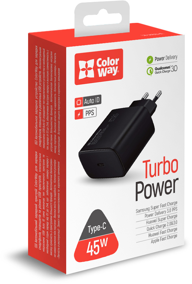 продаём ColorWay PD PPS USB Type-C 45W (CW-CHS034PD-BK) в Украине - фото 4