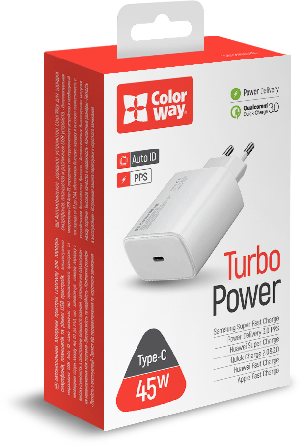 Зарядное устройство ColorWay PD PPS USB Type-C 45W (CW-CHS034PD-WT) инструкция - изображение 6
