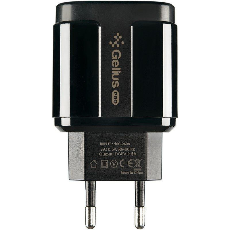 в продаже Зарядное устройство Gelius Pro Avangard GP-HC06 2USB 2.4A + Cable iPhone X Black (00000075587) - фото 3