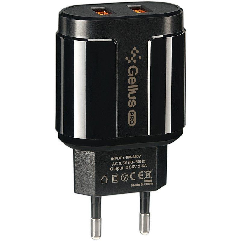 Зарядное устройство Gelius Pro Avangard GP-HC06 2USB 2.4A + Cable MicroUSB Black (00000075588) инструкция - изображение 6