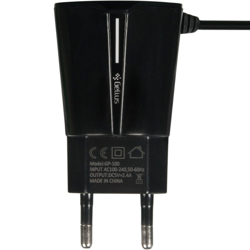 Зарядное устройство Gelius Pro Edition 2USB + Cable iPhone 8 2.4A Black (00000072153) цена 150.00 грн - фотография 2