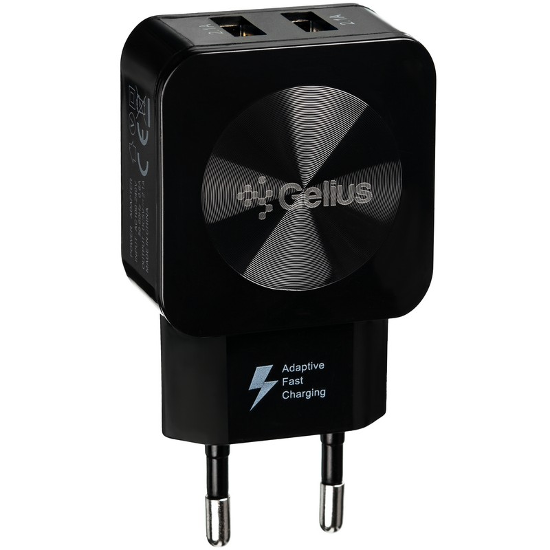 Цена зарядное устройство Gelius Ultra Prime GU-HC02 2USB 2.1A Black (00000074893) в Луцке