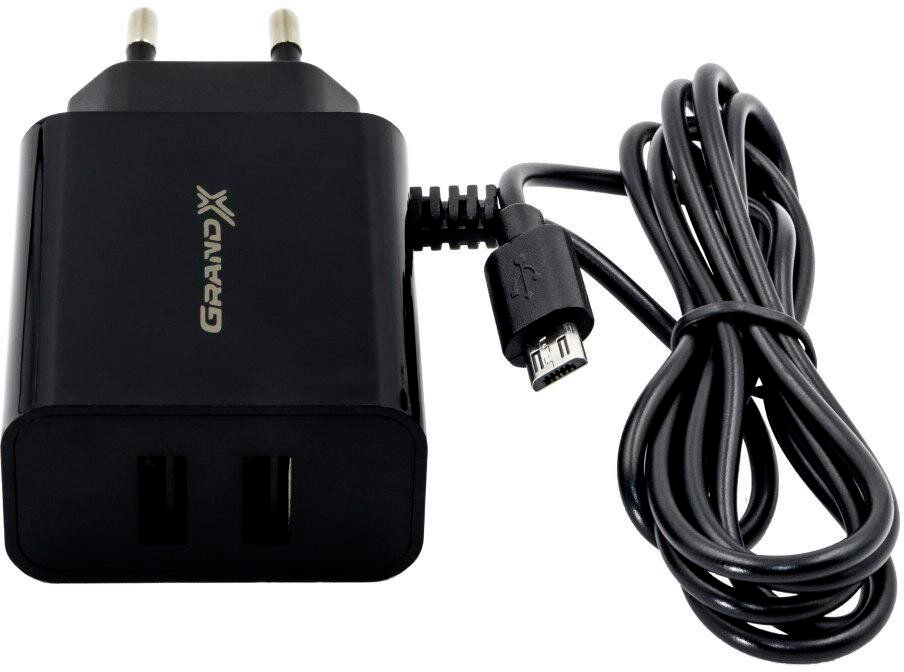 в продажу Зарядний пристрій Grand-X 5V 3,1A 2USB + micro USB Black (CH-65B) - фото 3