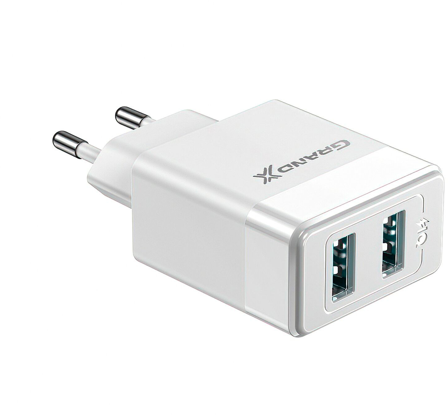 в продаже Зарядное устройство Grand-X 2USB 5V 2,4A White (CH-50W) - фото 3