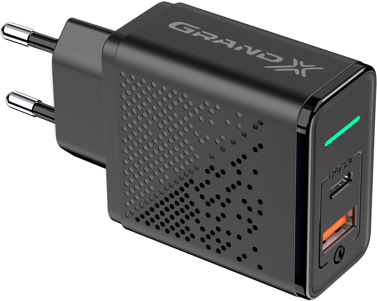 Grand-X 6-в-1 PD 3.0, QС3.0 1USB+1TypeC 18W (CH-880)