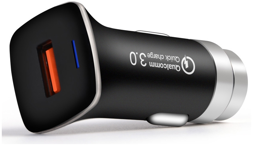 XoKo CQC-100 1 USB QC3.0 3.1A Black (CQC-100-BK)