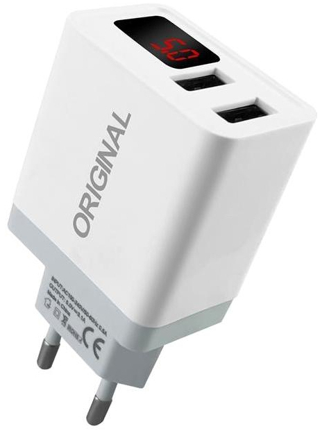 Зарядное устройство XoKo 2 USB, 3.1 A White (WС-350-WHT) в интернет-магазине, главное фото