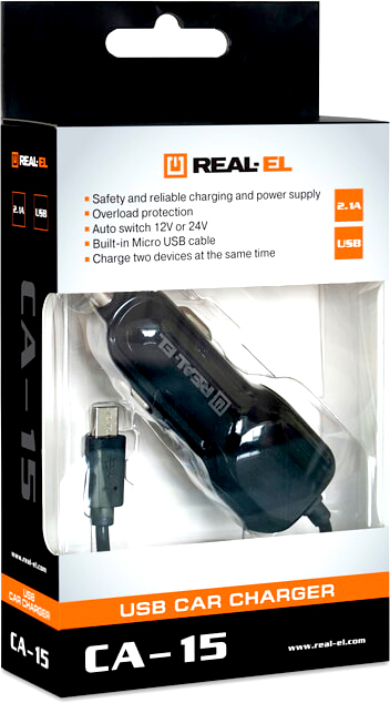 Зарядное устройство Real-El CA-15 black (EL123160009) характеристики - фотография 7