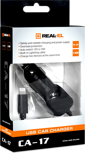 Зарядное устройство Real-El CA-17 black (EL123160010) характеристики - фотография 7