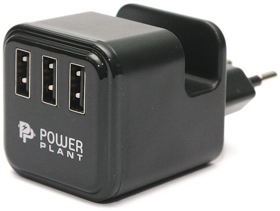 Характеристики зарядний пристрій PowerPlant W-360 3xUSB 3.4A (DV00DV5065)