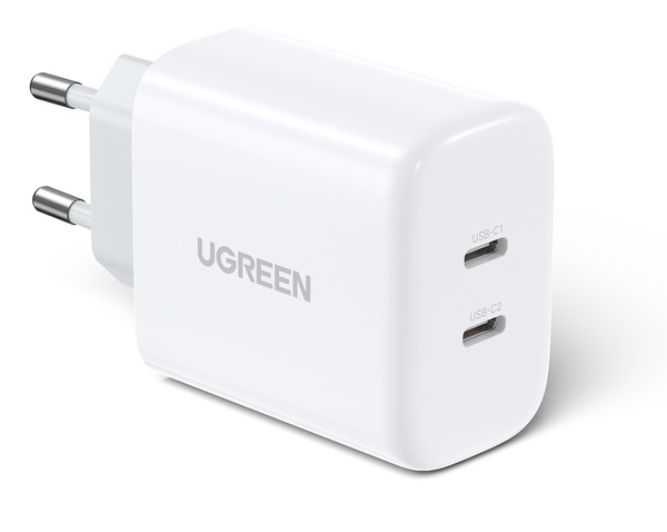 Зарядний пристрій Ugreen CD243 40W 2xType-C PD white (UGR-10343) в інтернет-магазині, головне фото