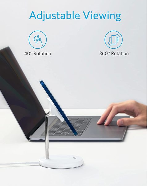 в продажу Зарядний пристрій Anker PowerWave Select Magnetic 2-in-1 Stand (A2540G21) - фото 3