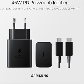 Зарядное устройство Samsung 45W Compact Power Adapter Black (EP-T4510XBEGRU) отзывы - изображения 5