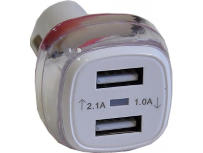Зарядное устройство Atcom ES-01 1xUSB, 1A & 1xUSB, 2A (16990)