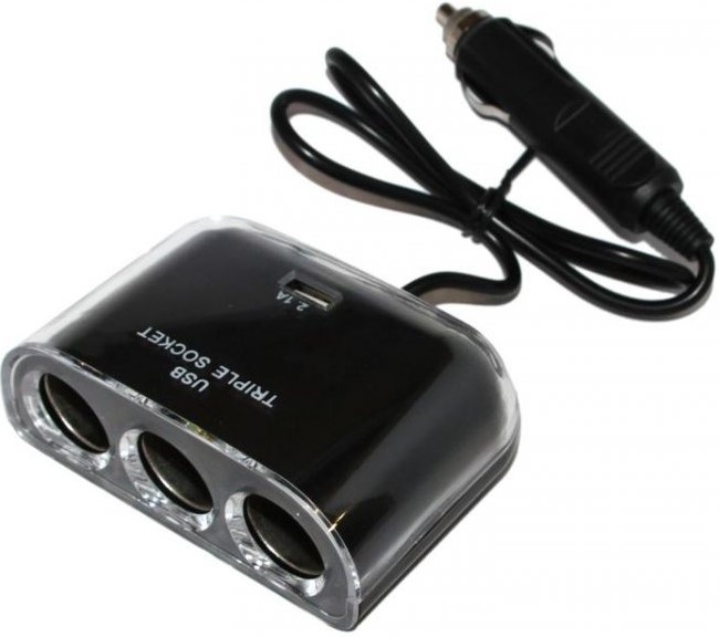 Atcom ES-09 HUB 3xDC12 + 1xUSB, 2.1A (13151)