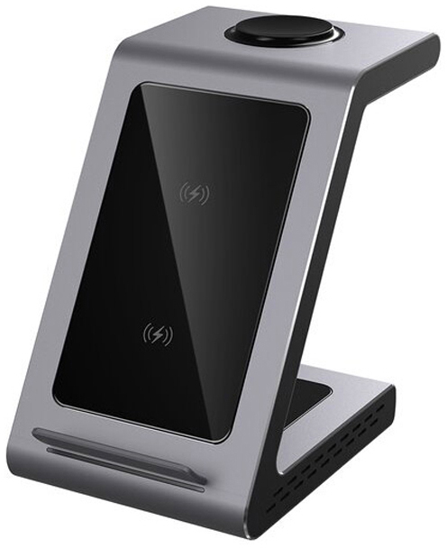 Зарядний пристрій Prestigio ReVolt A8 3-in-1 wireless for iPhone, Apple (PCS108A_SG) ціна 1869 грн - фотографія 2