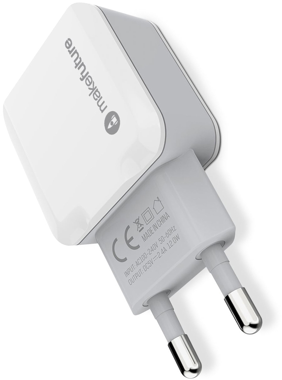 в продаже Зарядное устройство MakeFuture 2 USB 2.4 A White (MCW-21WH) - фото 3