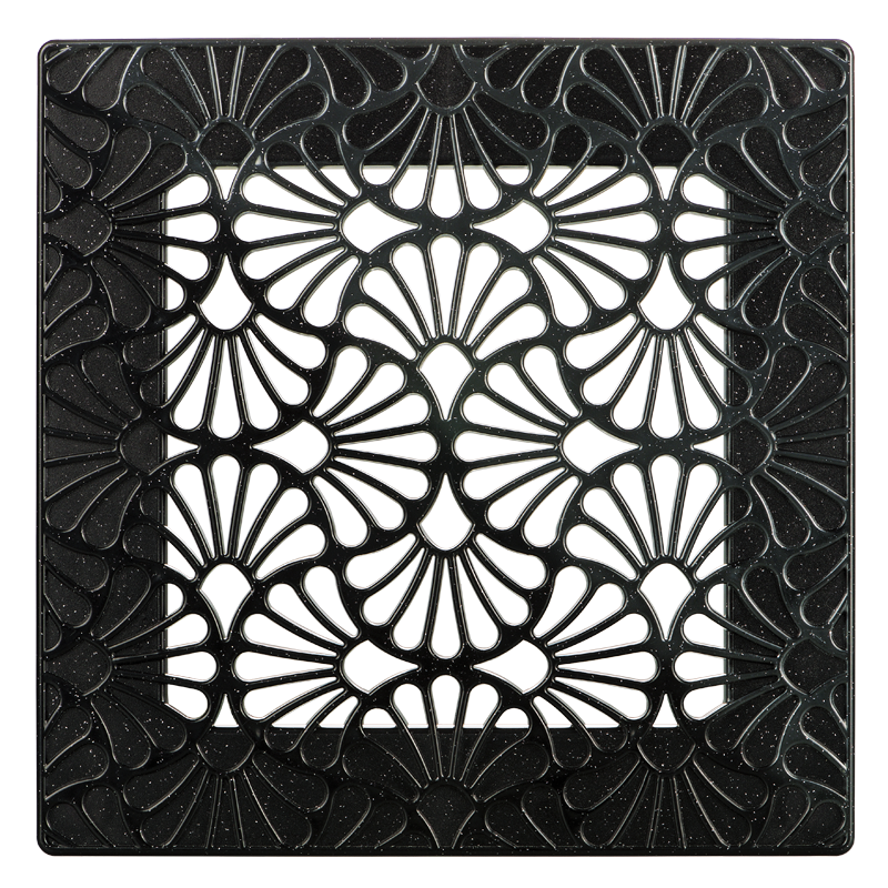 Крышка для вентилятора Вентс Арт-Дэко Флора 200/200 черный в интернет-магазине, главное фото
