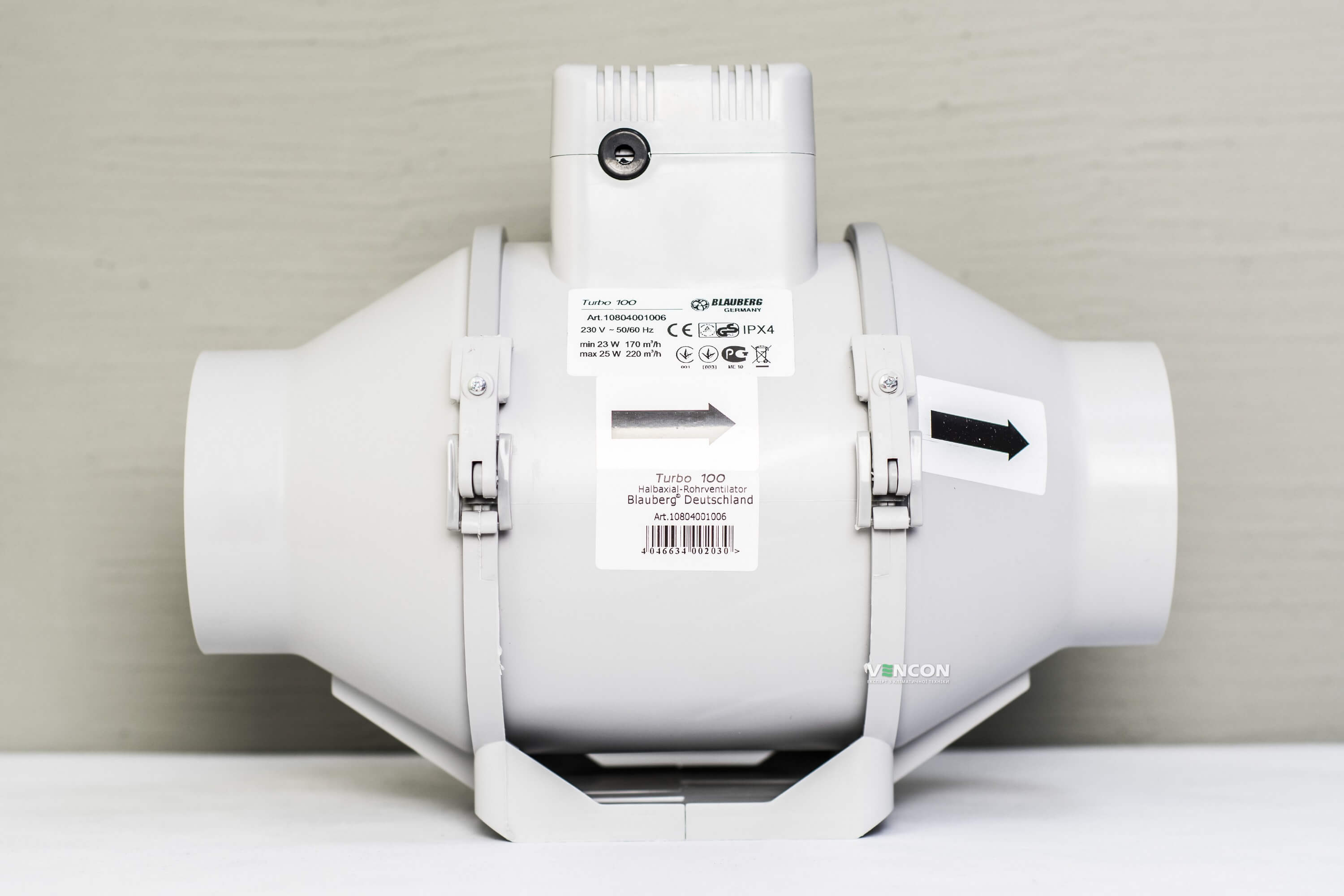 Канальный вентилятор Blauberg Turbo 100 T цена 5644.00 грн - фотография 2