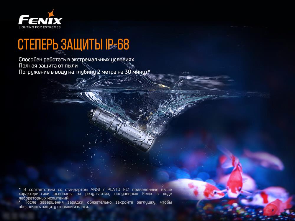 Ліхтарик Fenix E02R Blue огляд - фото 8