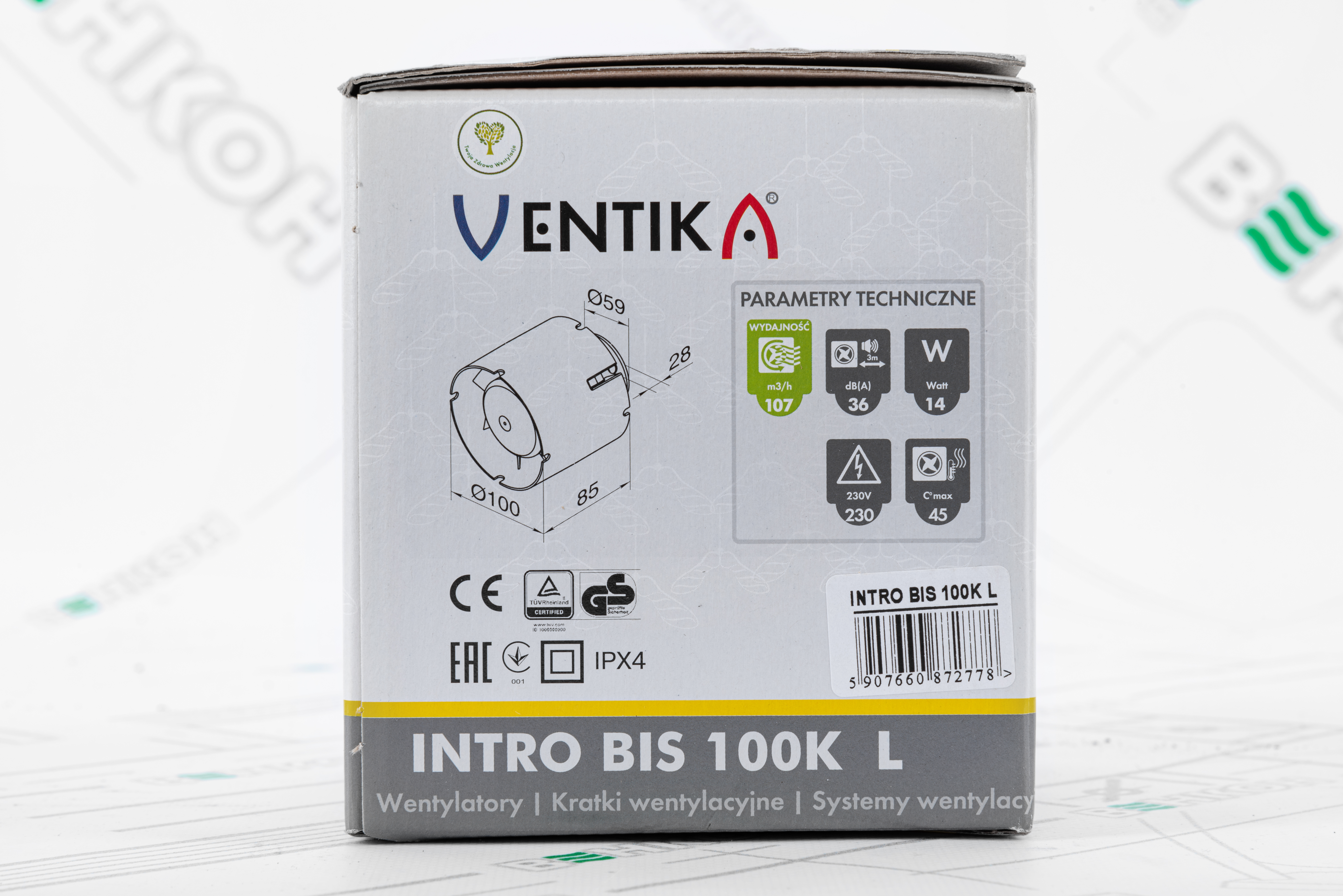 Вытяжной вентилятор Ventika Intro Bis 100 K L обзор - фото 8