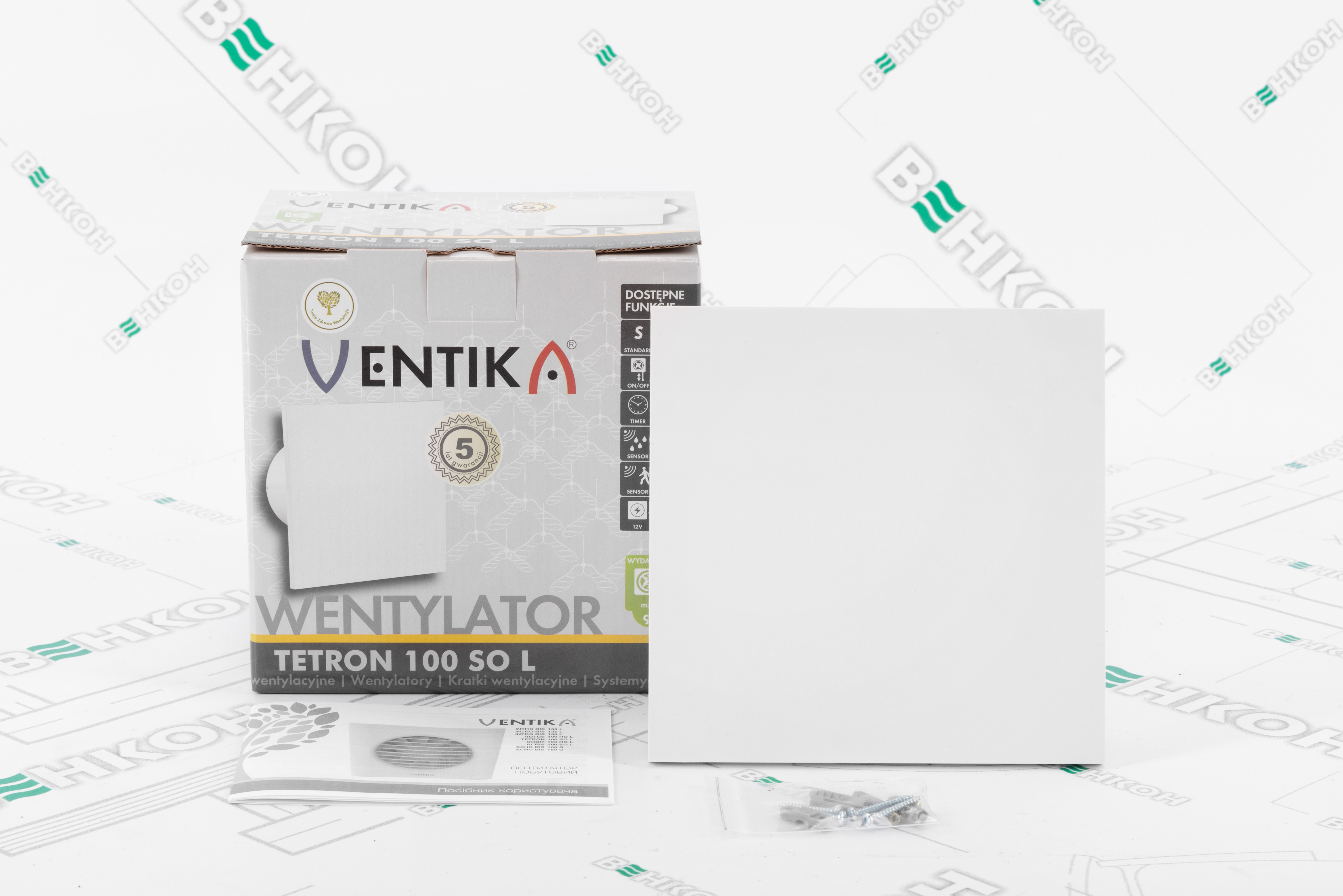 Вытяжной вентилятор Ventika Tetron 100 SO L обзор - фото 8