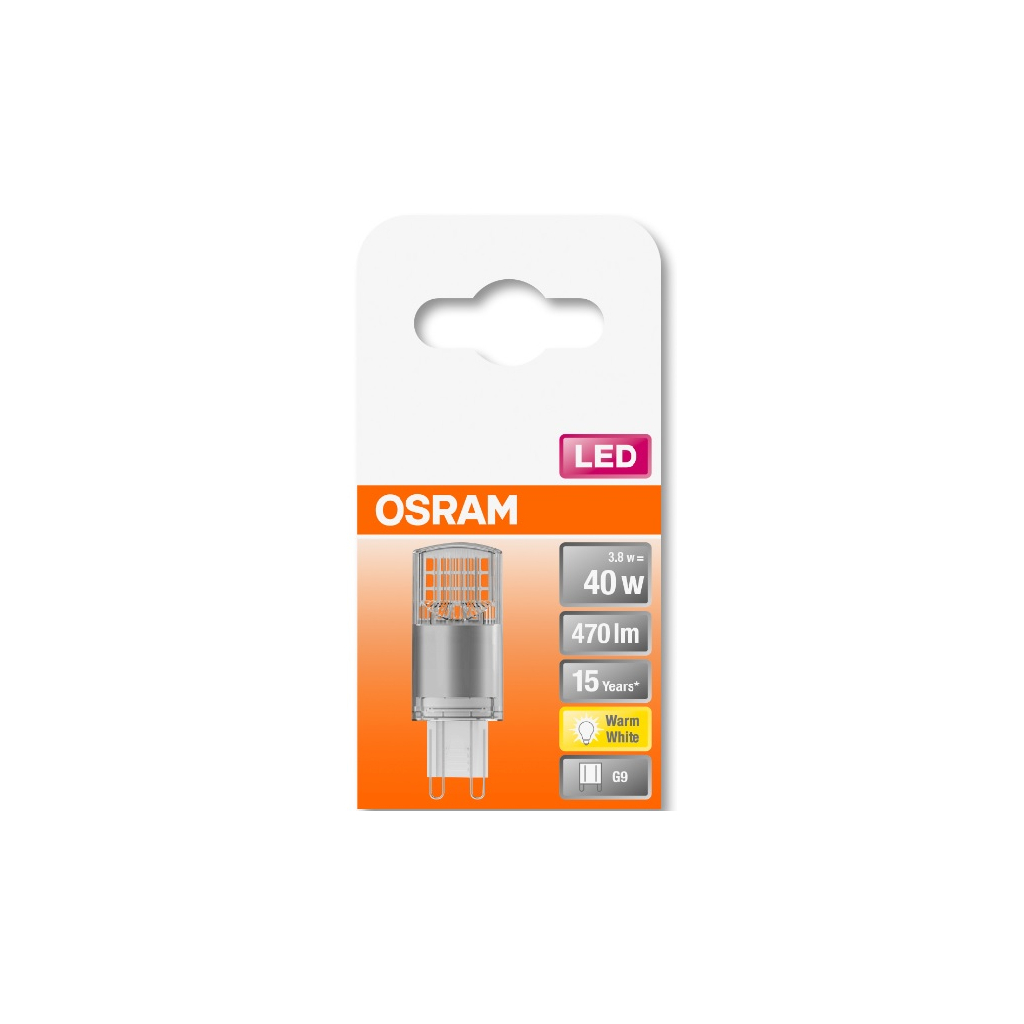 продаємо Osram LEDPIN40 3,8W/827 230V CL G9 10X1 (4058075432390) в Україні - фото 4