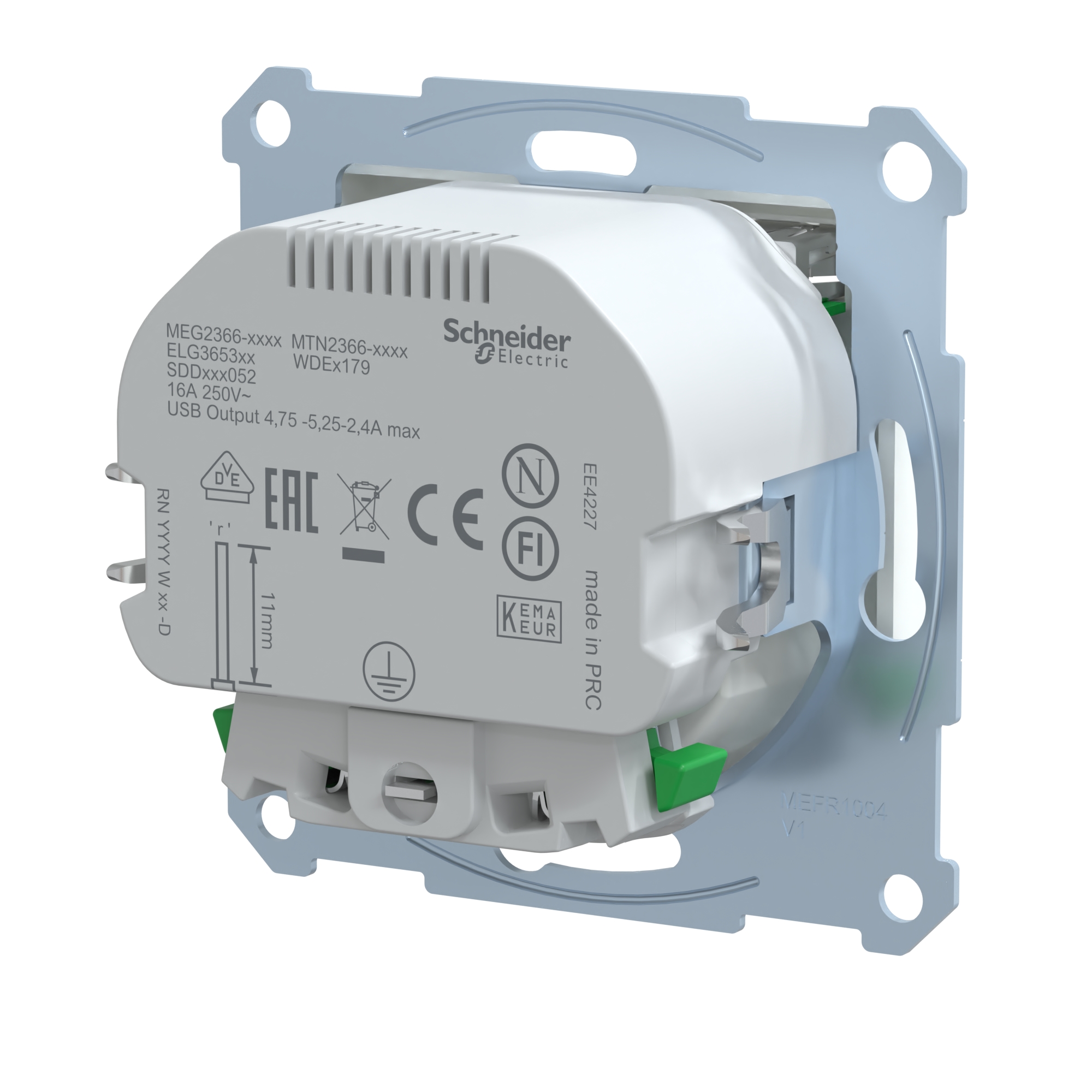 Schneider Electric Merten System M (MTN2366-0325) Габаритные размеры