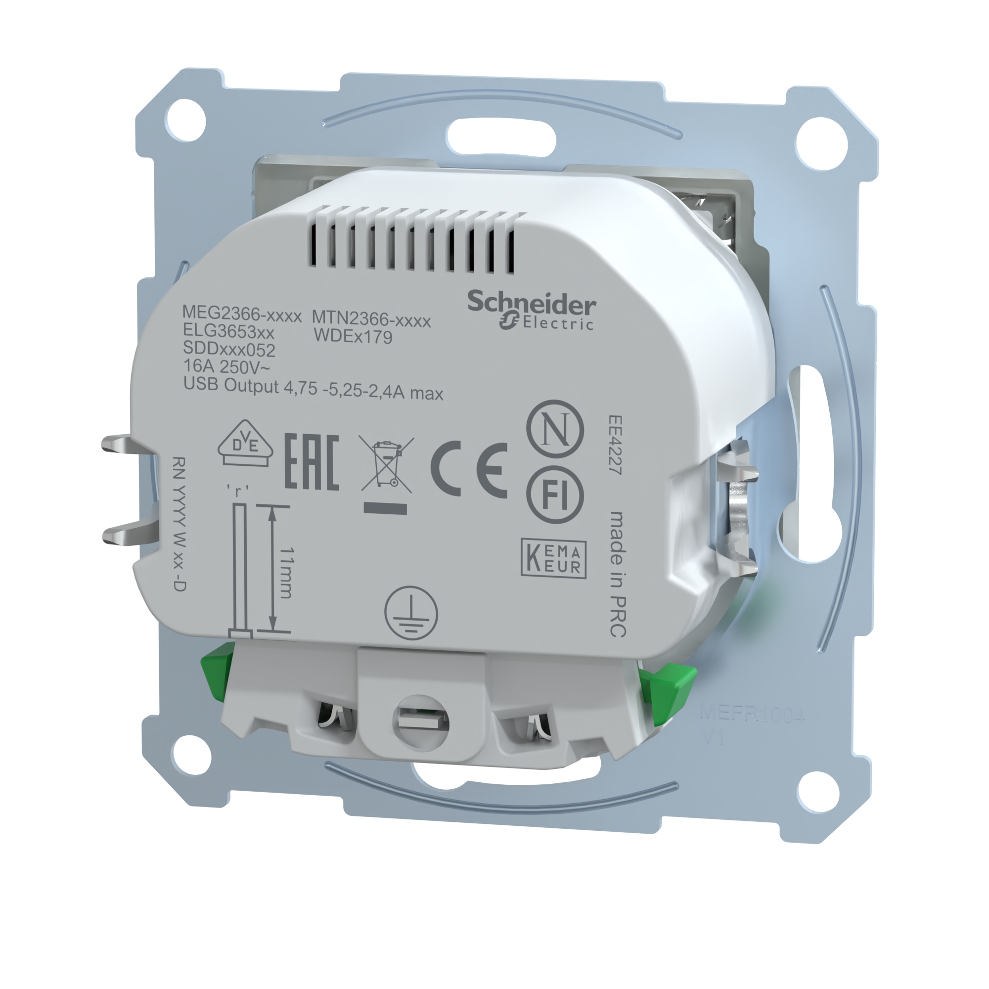 Schneider Electric Merten System M (MTN2366-0325) Габаритные размеры