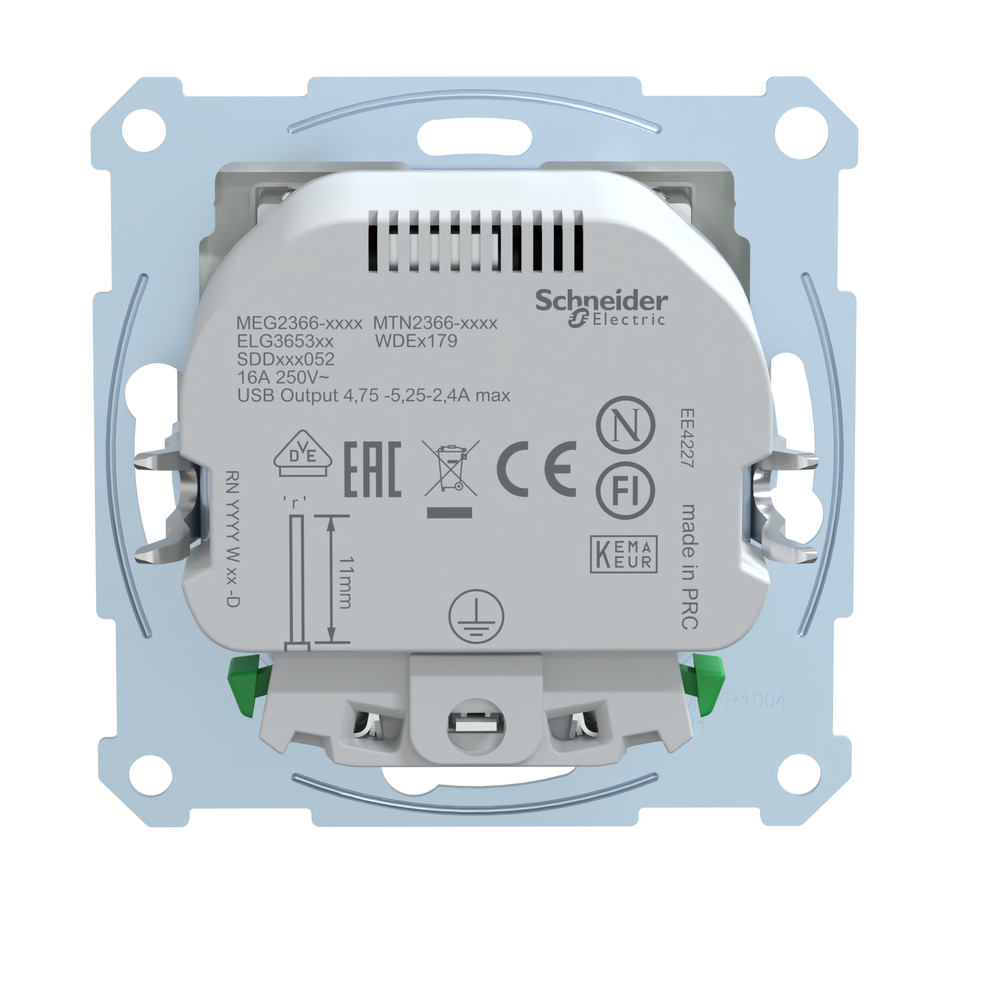 Schneider Electric Merten System M (MTN2366-0325) Габаритные размеры