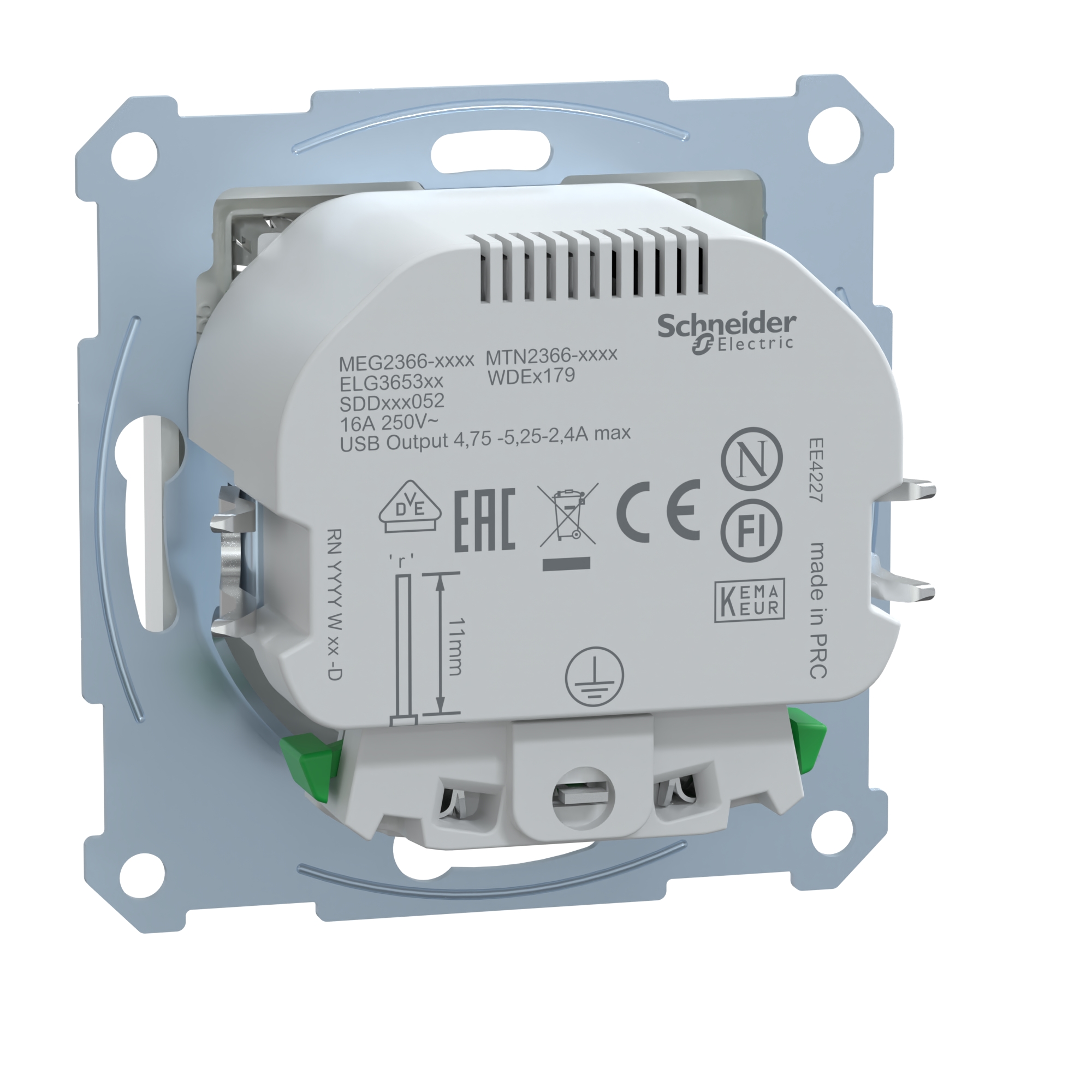 Schneider Electric Merten System M (MTN2366-0325) Габаритні розміри