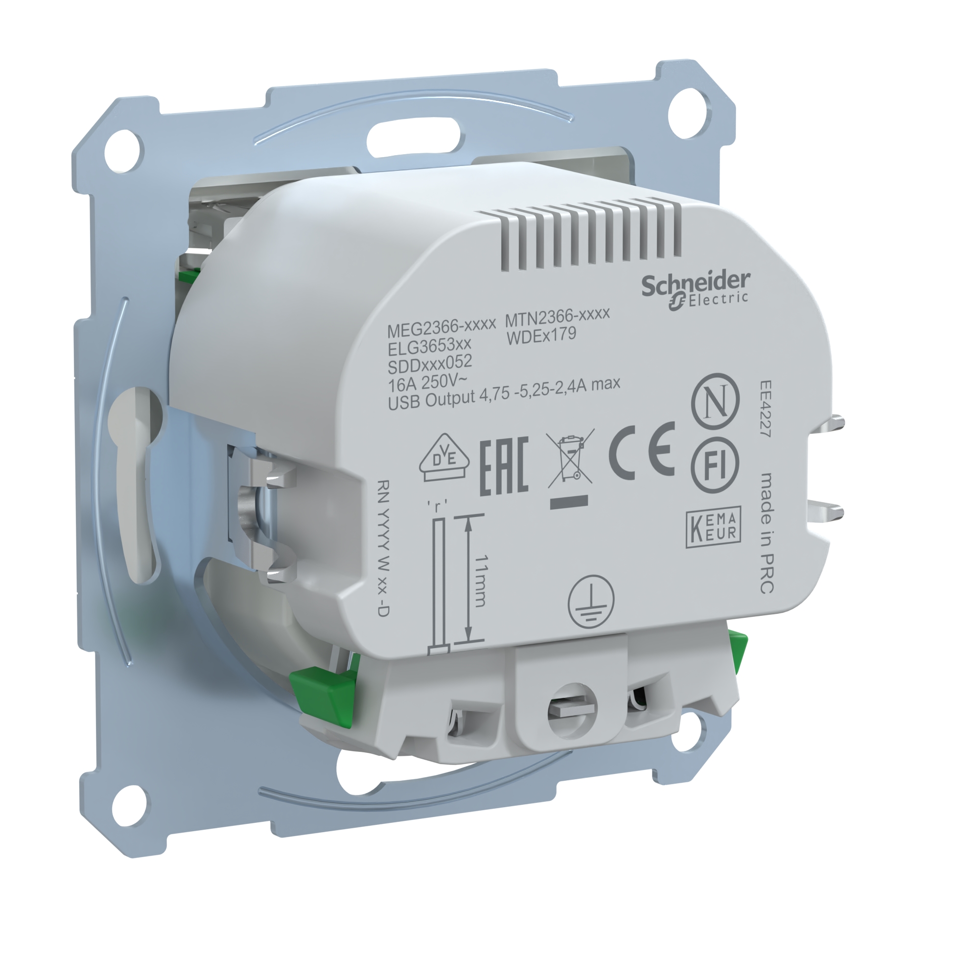 Schneider Electric Merten System M (MTN2366-0325) Габаритні розміри