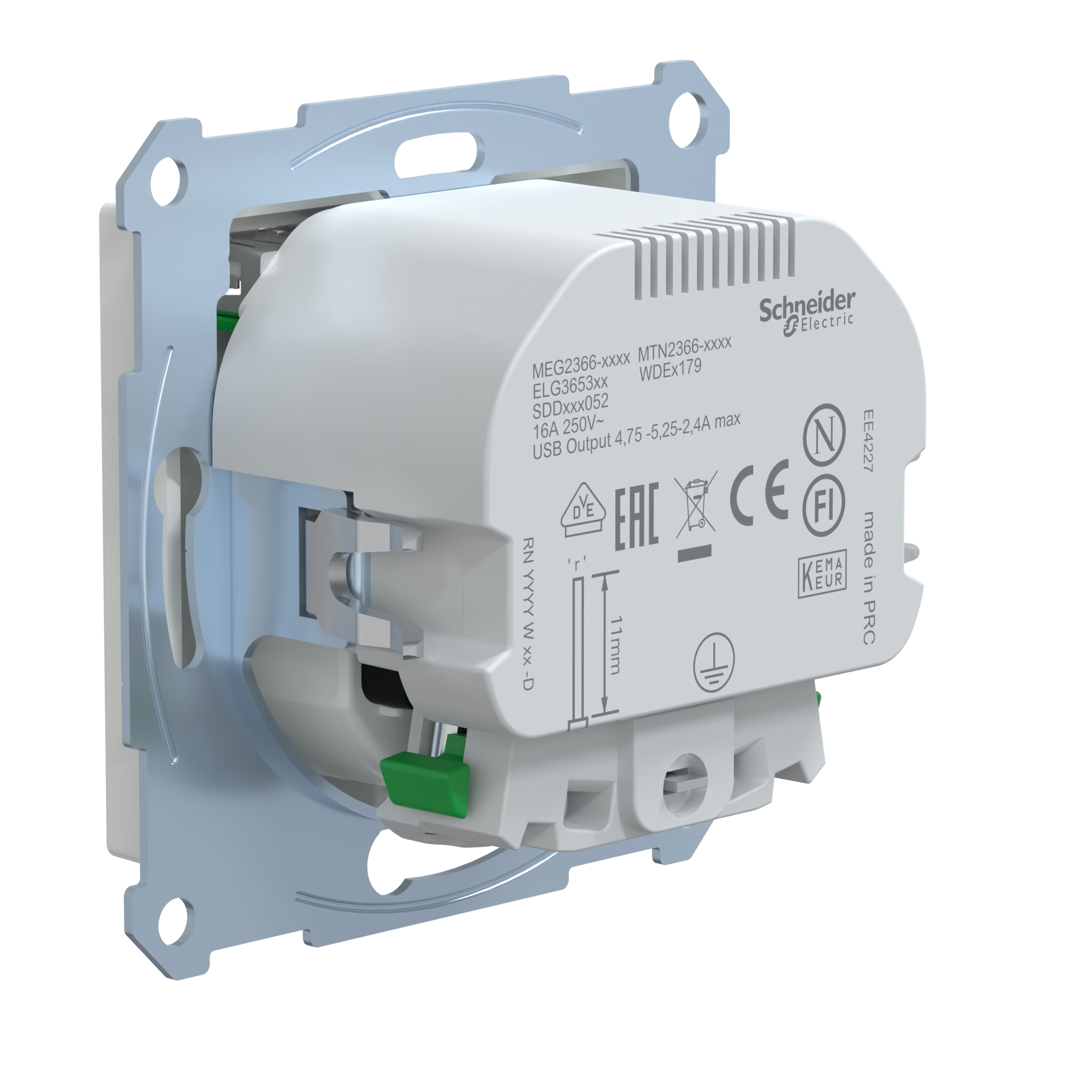 Schneider Electric Merten System M (MTN2366-0325) Габаритні розміри