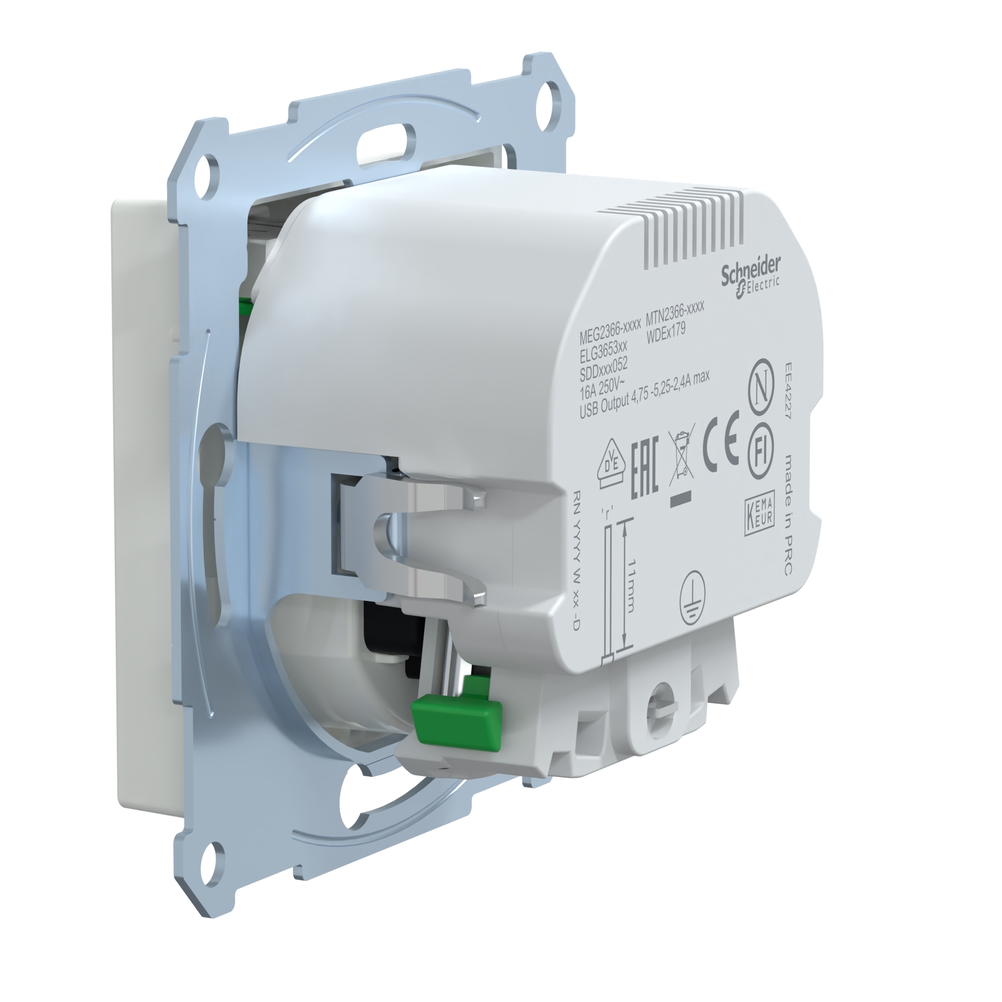 Schneider Electric Merten System M (MTN2366-0325) Габаритні розміри