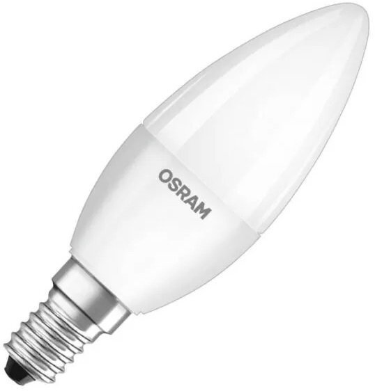 Светодиодная лампа Osram 220 вольт Osram LED VALUE CL B75 7,5W/840 230V FR E14 10X1 (4058075623682)