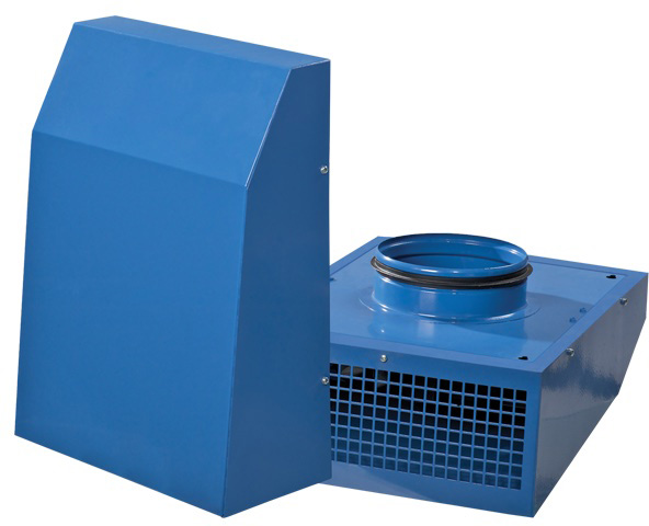 Синій витяжний вентилятор Вентс ВЦН 125