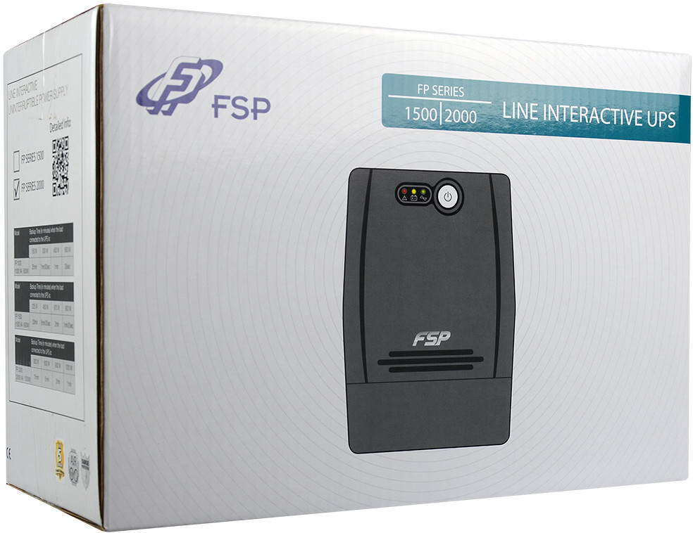 продаємо FSP FP1500, 1500ВА/900Вт, Lin-Int, USB/RJ45, SCHUKO*4, AVR, Black (PPF9000501) в Україні - фото 4