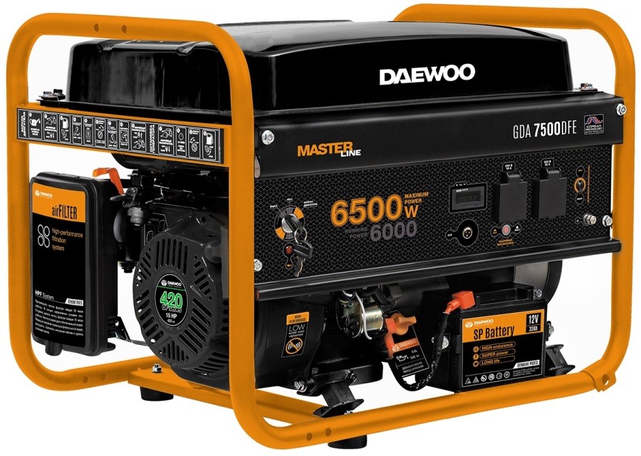 Характеристики генератор Daewoo GDA 7500DFE