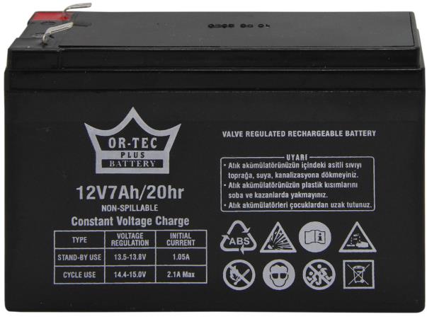 Акумулятор Or-Tec 12V 7Ah Gel Чорний в інтернет-магазині, головне фото
