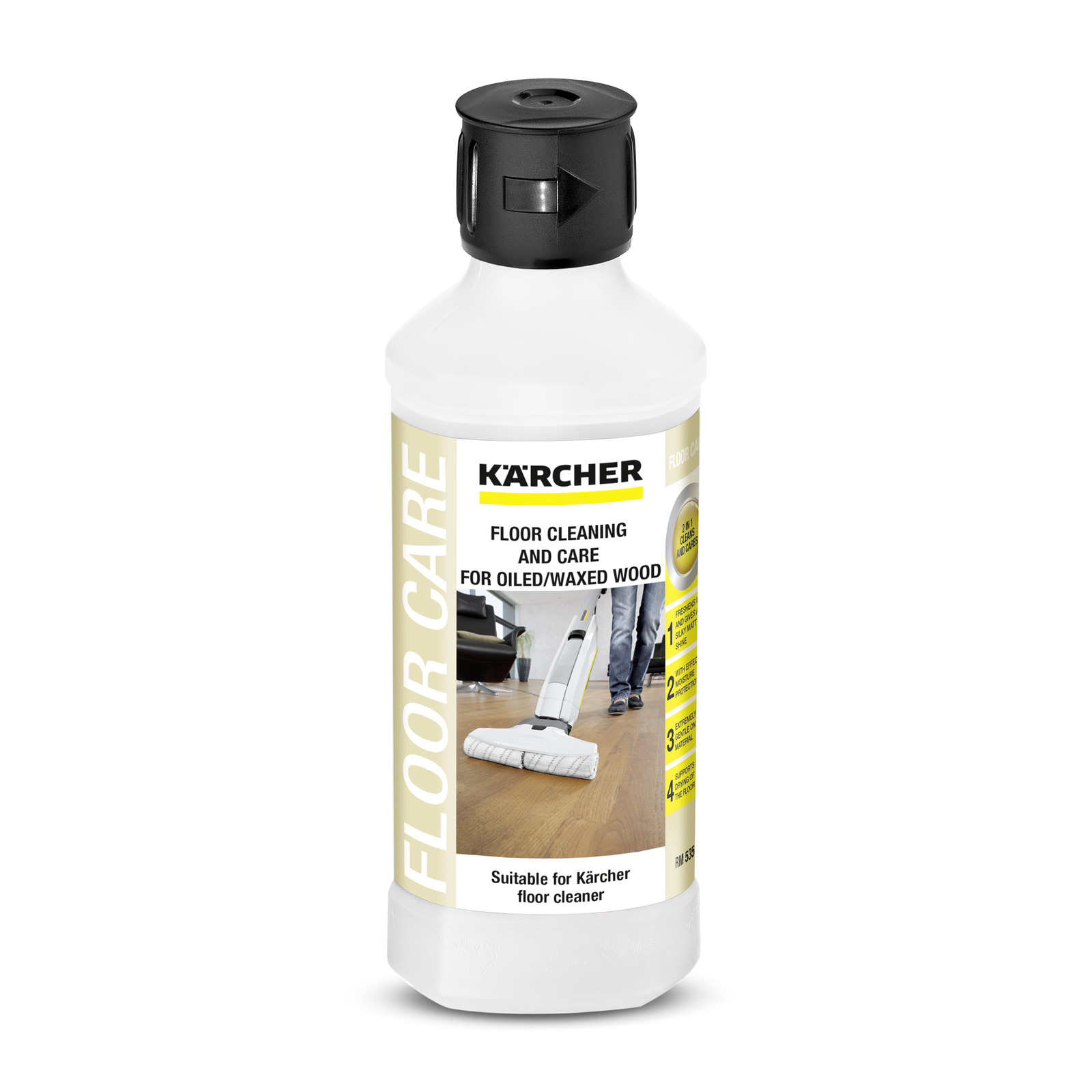 Засіб Karcher миюче RM 535 для догляду за дерев'яними підлогами , 500мл (6.295-942.0) в інтернет-магазині, головне фото
