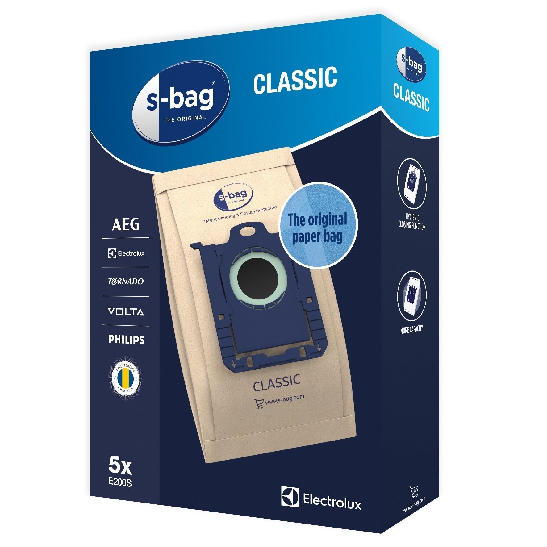 Набор мешков Electrolux E200S S-Bag Classic 3 л, 5 шт цена 332.00 грн - фотография 2