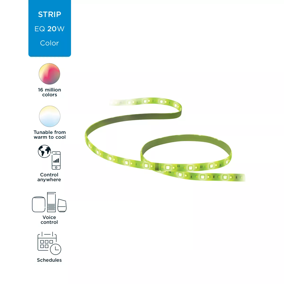 Світлодіодна стрічка WiZ Led Strip Colors & Tunable Whites Starter Kit 2m (9290025248) ціна 899.00 грн - фотографія 2