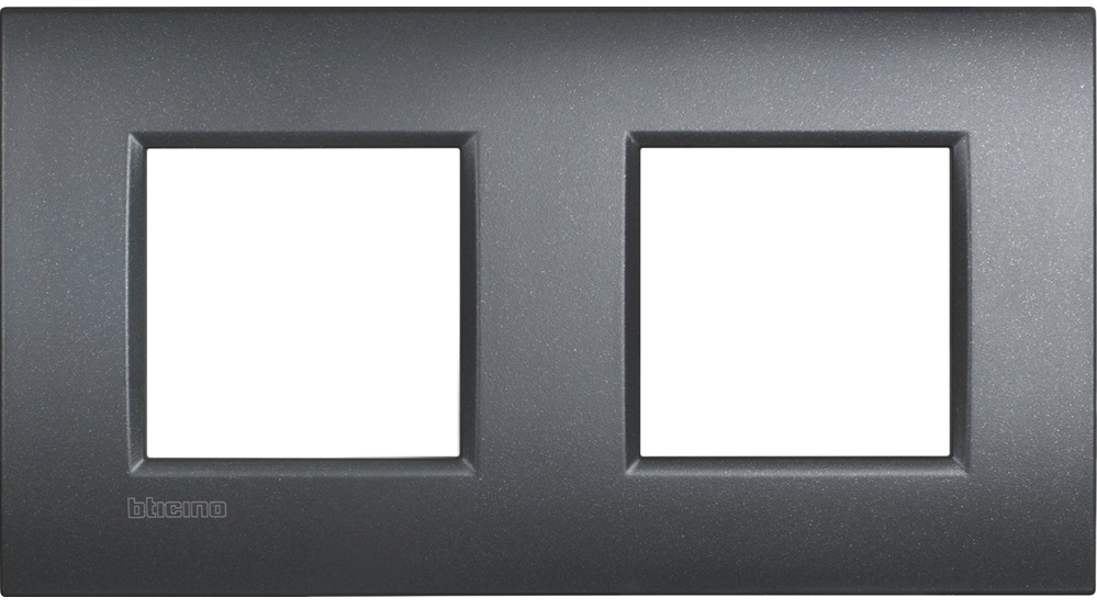 Bticino Livinglight Schalterplatte 2M | Weiß, 2-modulig, Für Licht & Steckdosen