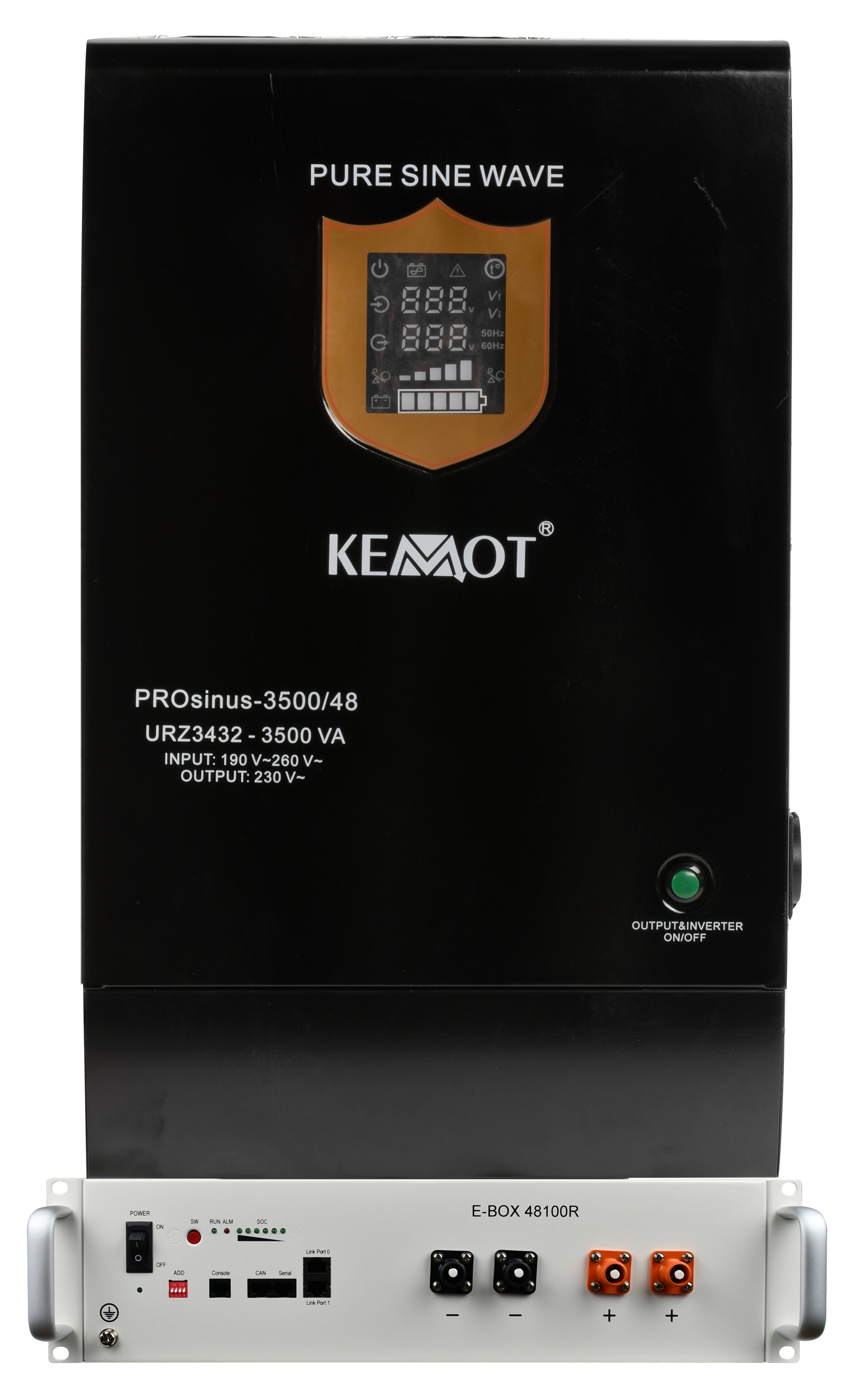 Система резервного живлення Kemot PROSinus-3500/48 (URZ3432) + Pytes E-BOX-48100R в Полтаві